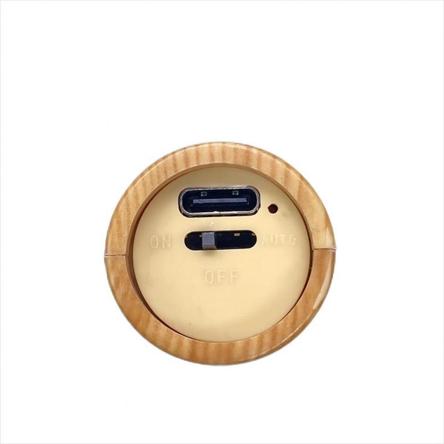 Rechargeable Motion Sensor Night Light – Magnetic Wooden Wall Lamp