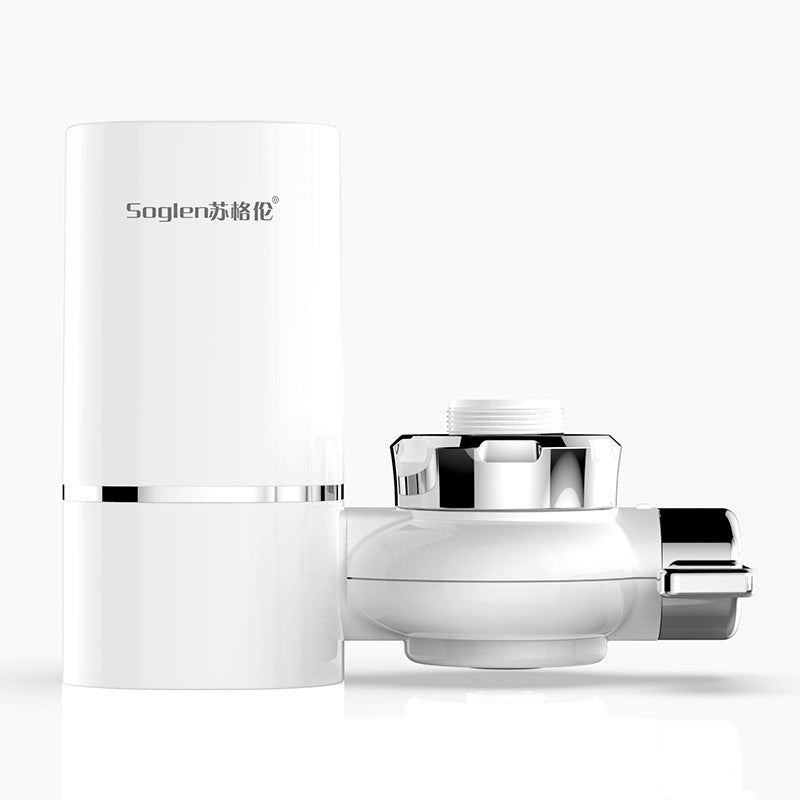 White water filter with silver accents on a white background, featuring the brand 'Soglen'.