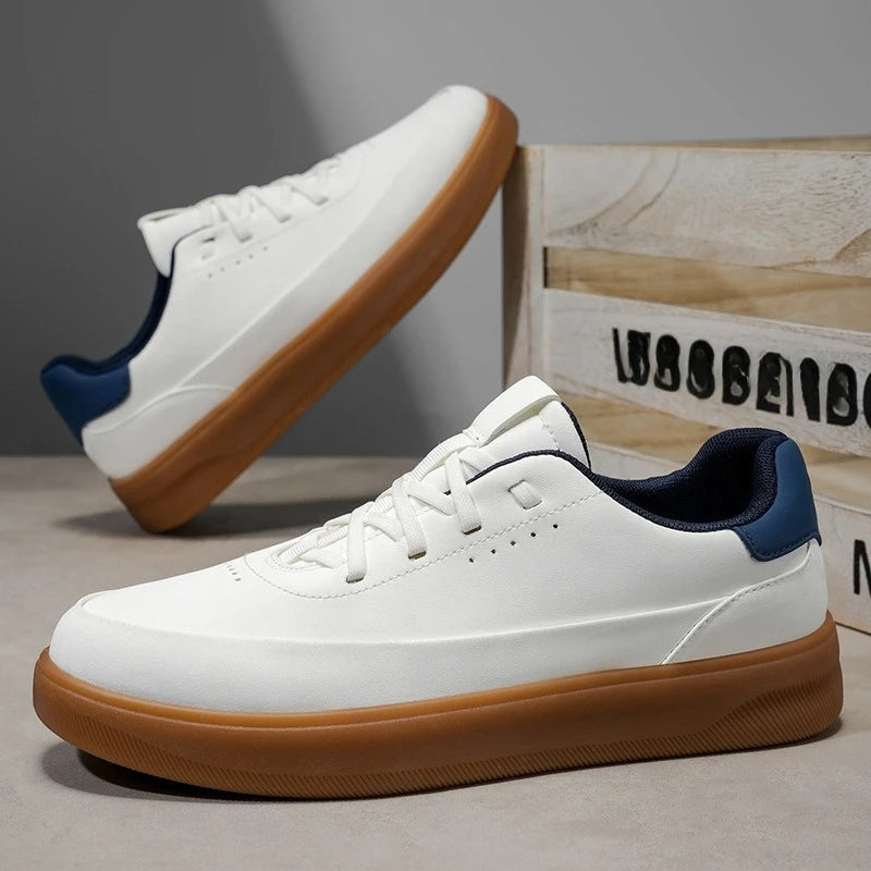 Men's Leather Casual Shoes, Lightweight Soft Sole
