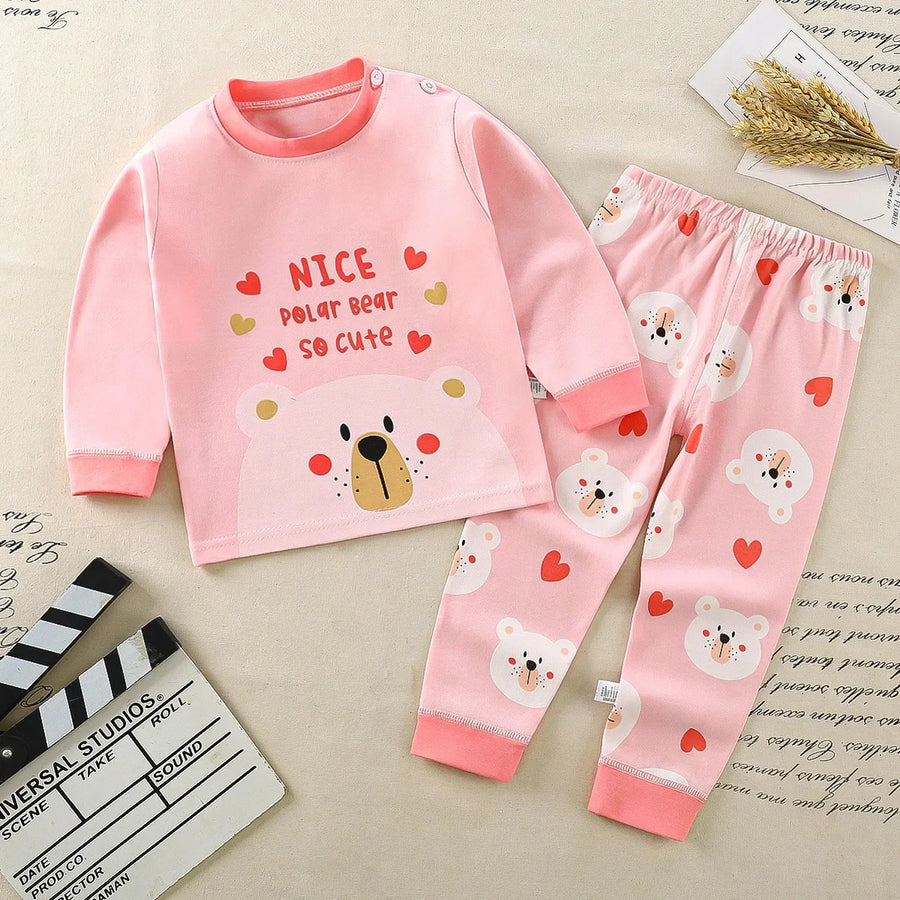 Kids' Cotton Clothing Set – Autumn/Winter for Boys & Girls