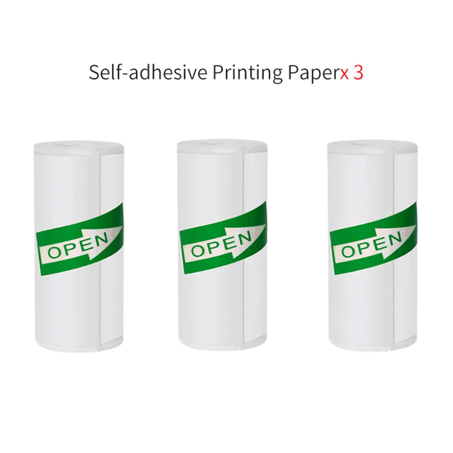 Mini Portable Printer Thermal Paper HD 57*25mm Universal Self-adhesive Roll Paper Label Sticker For Phone Printing Picture Photo UpTrend Deals