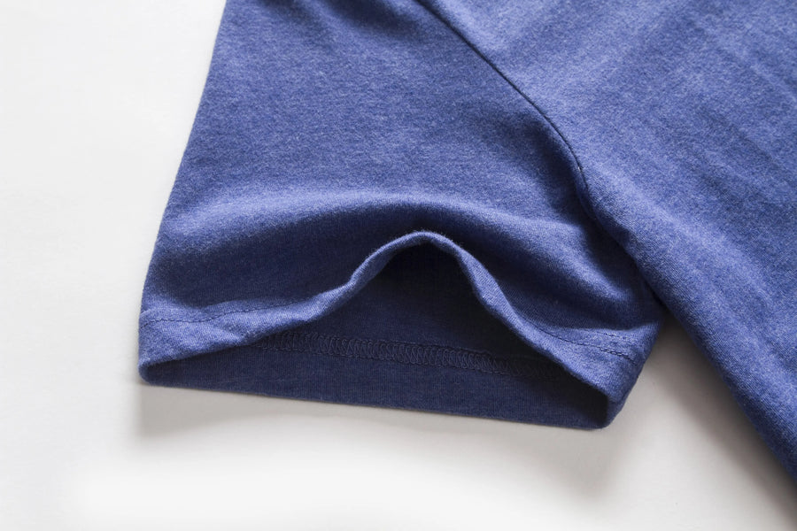 Grey t-shirt on model