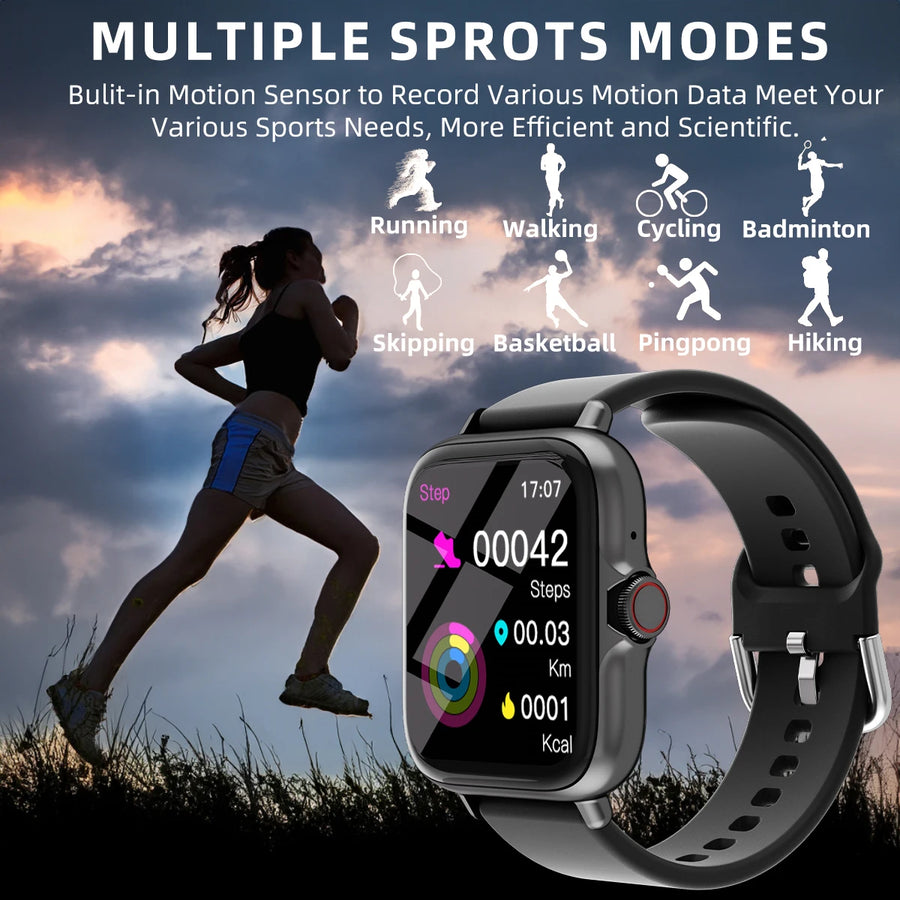 Gold black smart watch