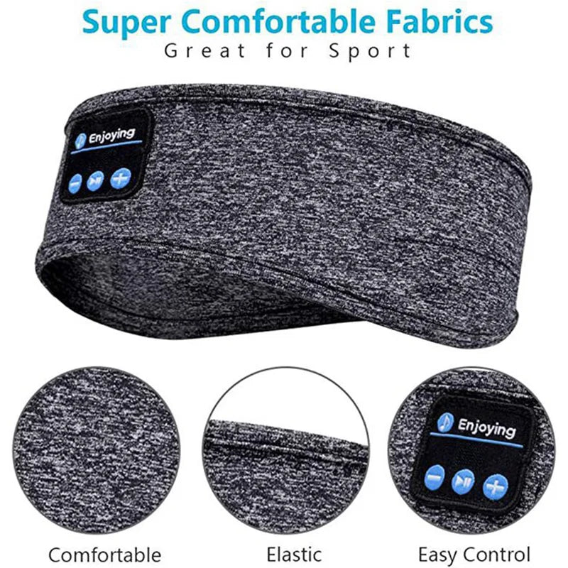 Bluetooth Sleep Headband – Wireless Music Headscarf with Built-in Speakers