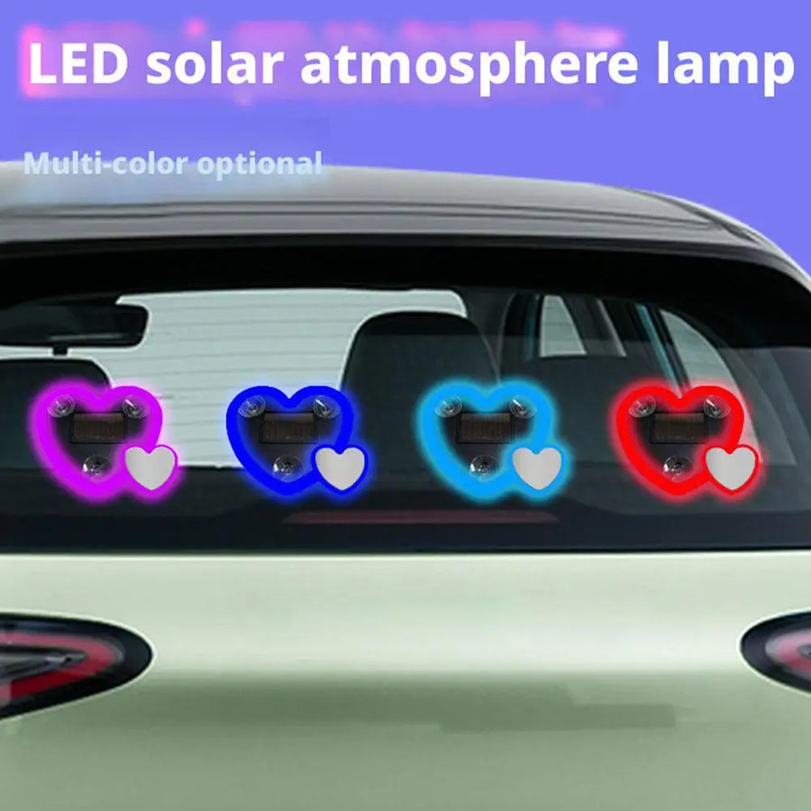 Solar Powered Car Neon Light – Heart-Shaped, Triangular Windows