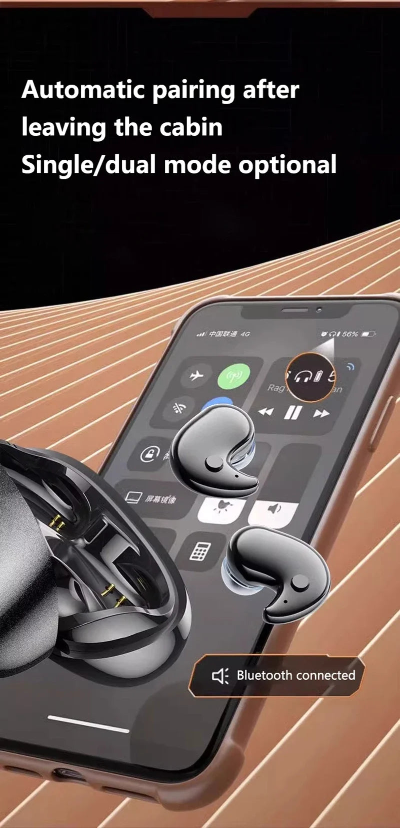 Wireless Bluetooth Sleep Earbuds, Invisible Mini, Side-Sleeper Headphones