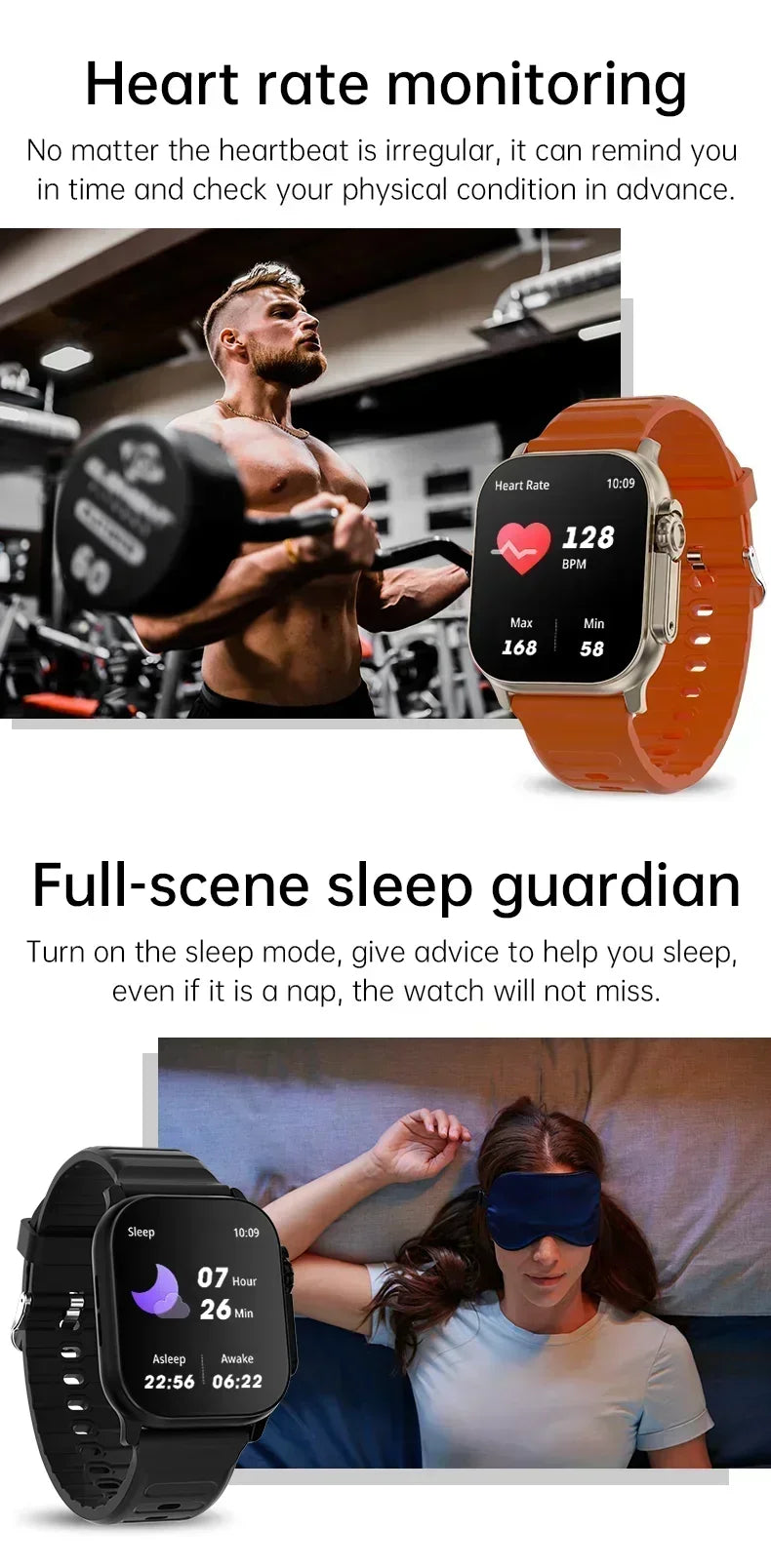 Smart Watch 9 Ultra Gen 2, NFC Bluetooth Call, 2.2-Inch Display