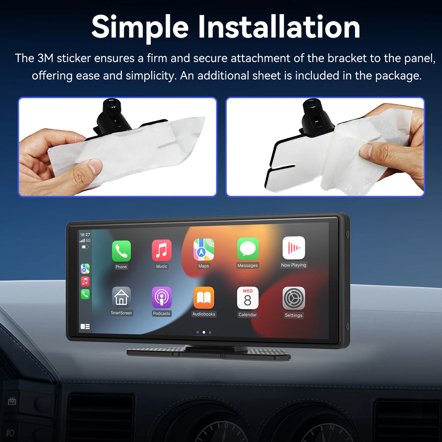 Screen with reversing camera view