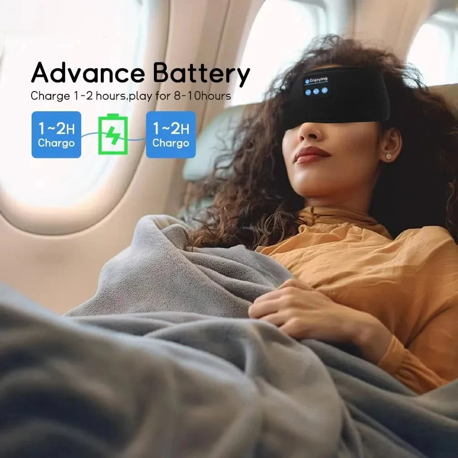 Bluetooth 5.4 Sleep Headphones – Wireless Headband with Eye Mask, for Sports