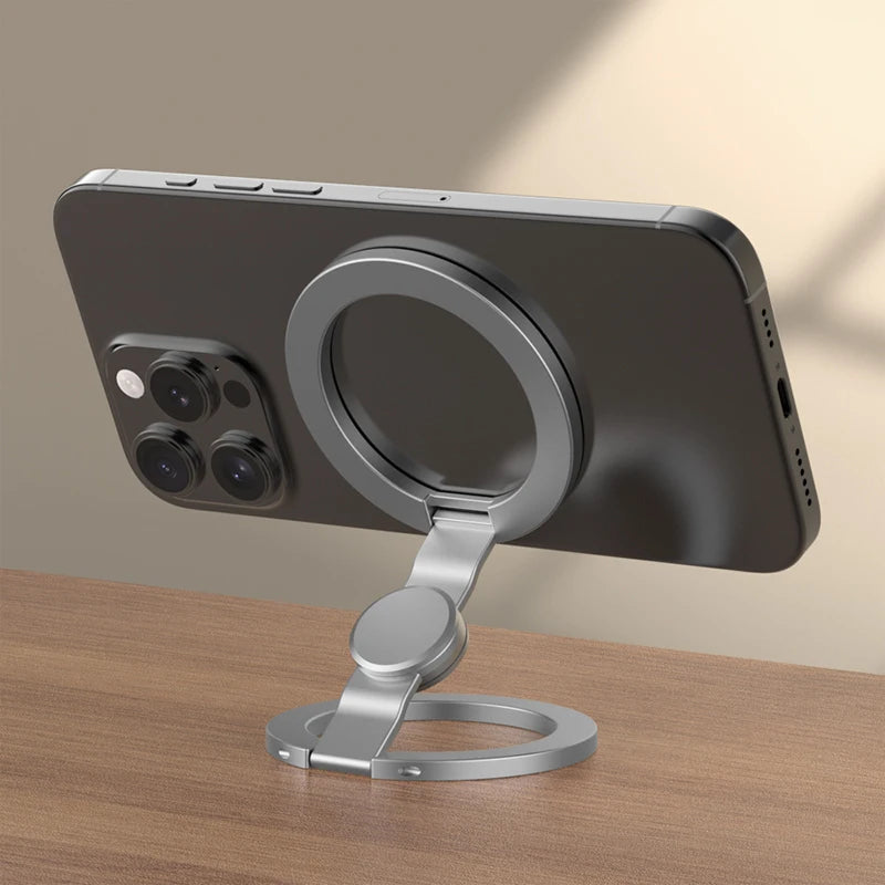 Double-Sided MagSafe Phone Holder – Foldable 360° Rotating Stand for iPhone 14/15/16