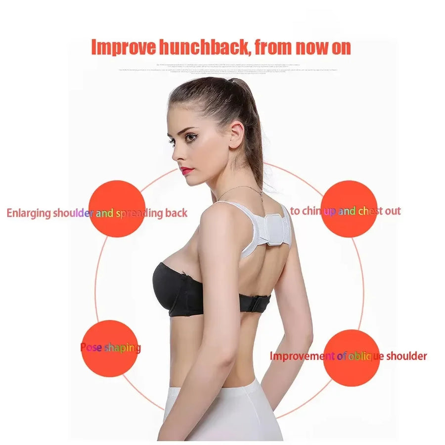 Invisible Posture Corrector – Adjustable Back Support, Rectifies Hunchback, for Men and Women
