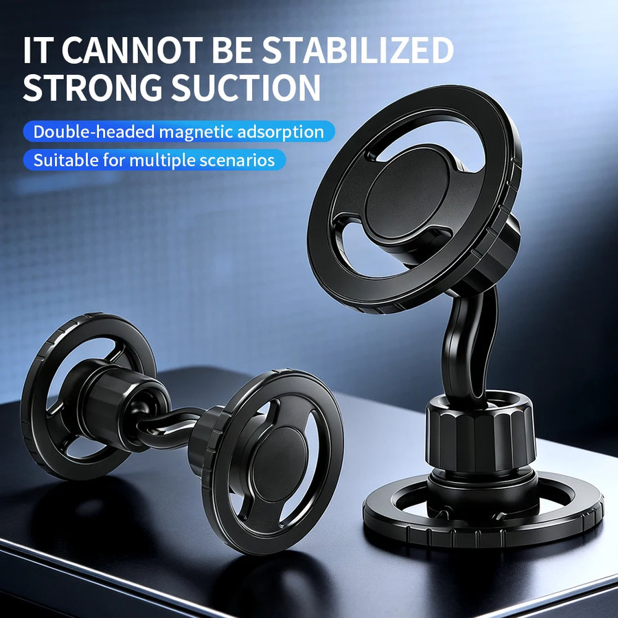 MagSafe Double-Sided Phone Stand – 360° Rotatable, for Car, Home, Gym & Office