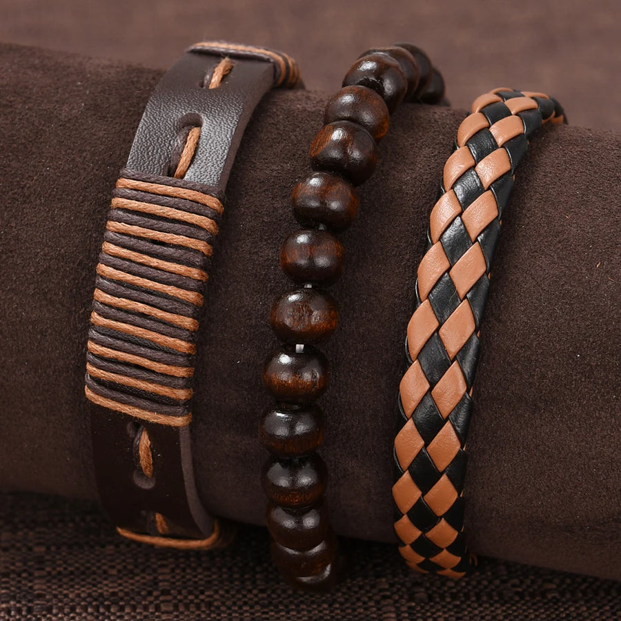 Men’s Hip-Hop Style Quartz Watch & Bracelet Set