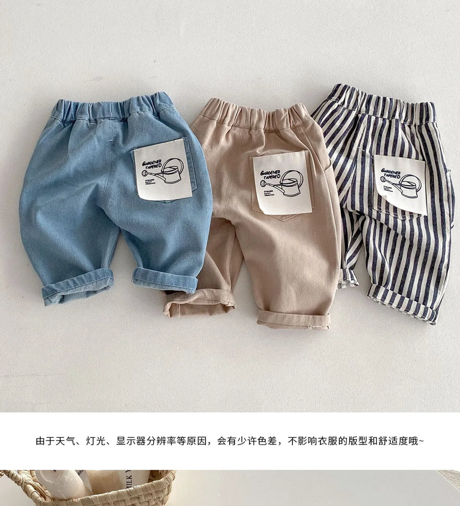 Toddler Boys Denim Pants – Soft Korean Style Casual (Ages 0-5)