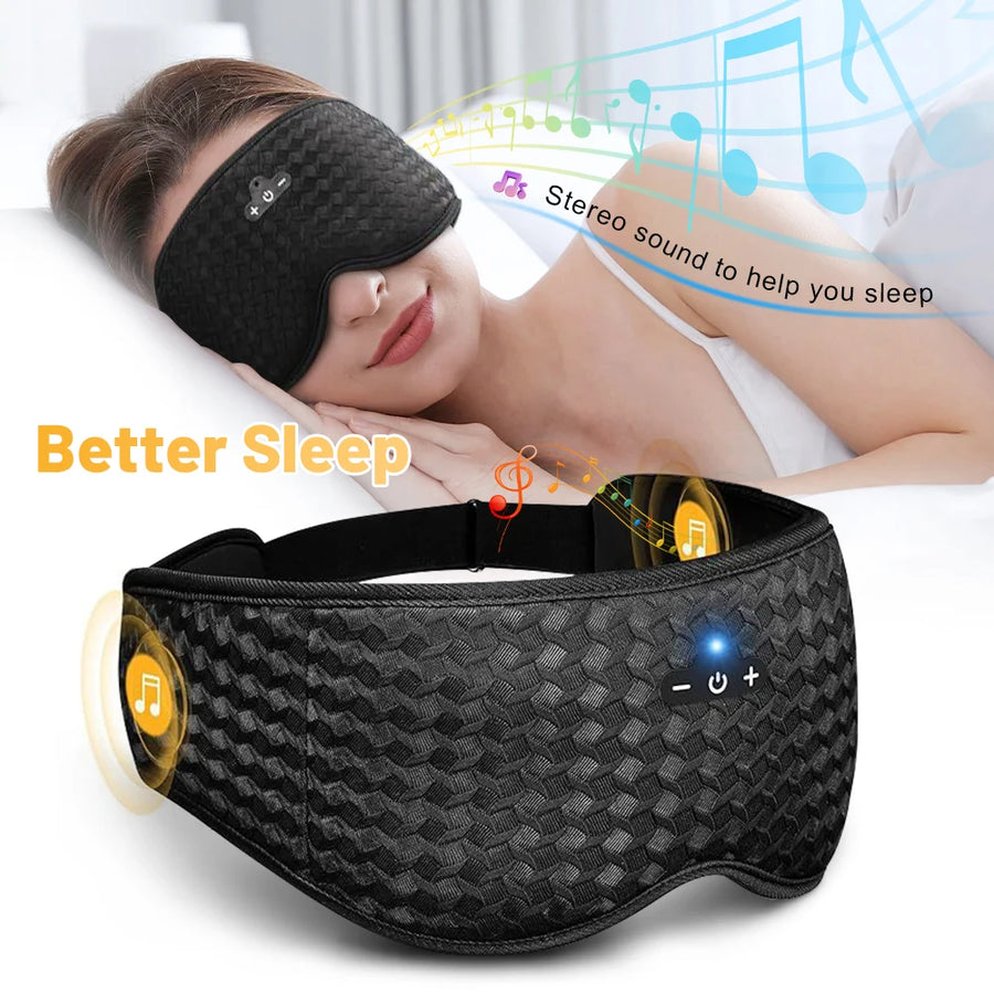 Bluetooth Sleep Headphones – 3D Eye Mask with Music, Soft Breathable