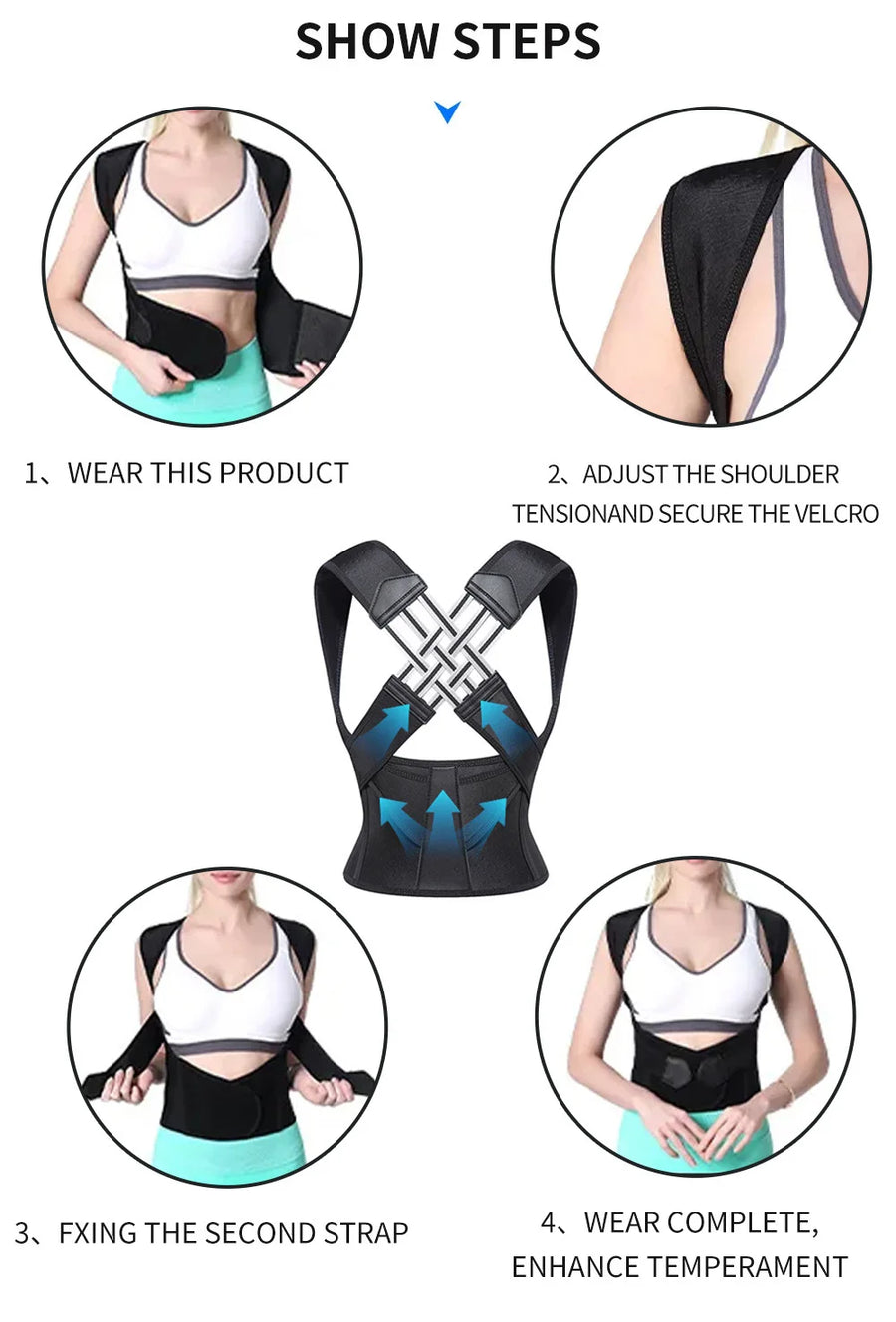 Posture Corrector for Women and Men,Adjustable Shoulder Posture Brace,Back Straightener Posture,Used for Middle Upper Spine UpTrend Deals