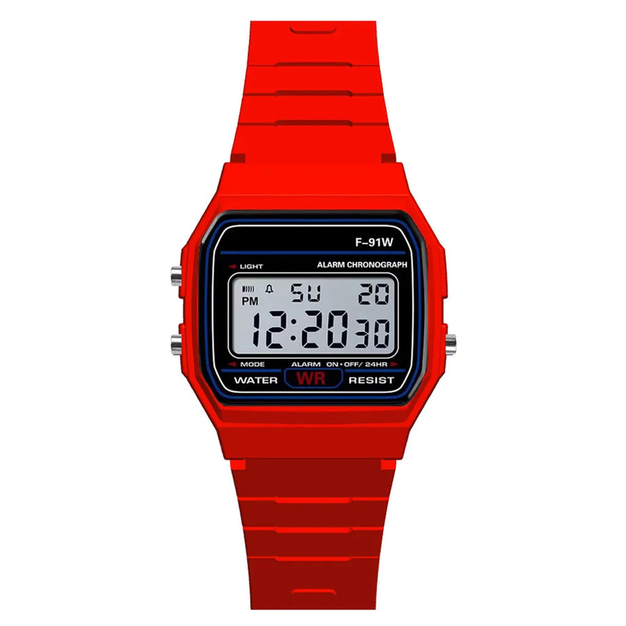 Men’s Military-Style LED Digital Watch with Silicone Band