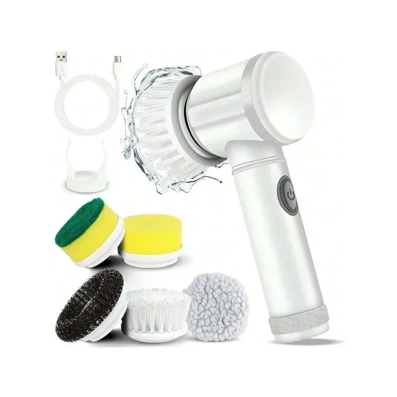 Cordless Electric Spin Scrubber – for Bathroom & Kitchen, with Brush Heads