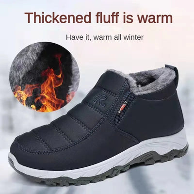 Men's Winter Casual Shoes – Warm Cotton, Chunky Sole