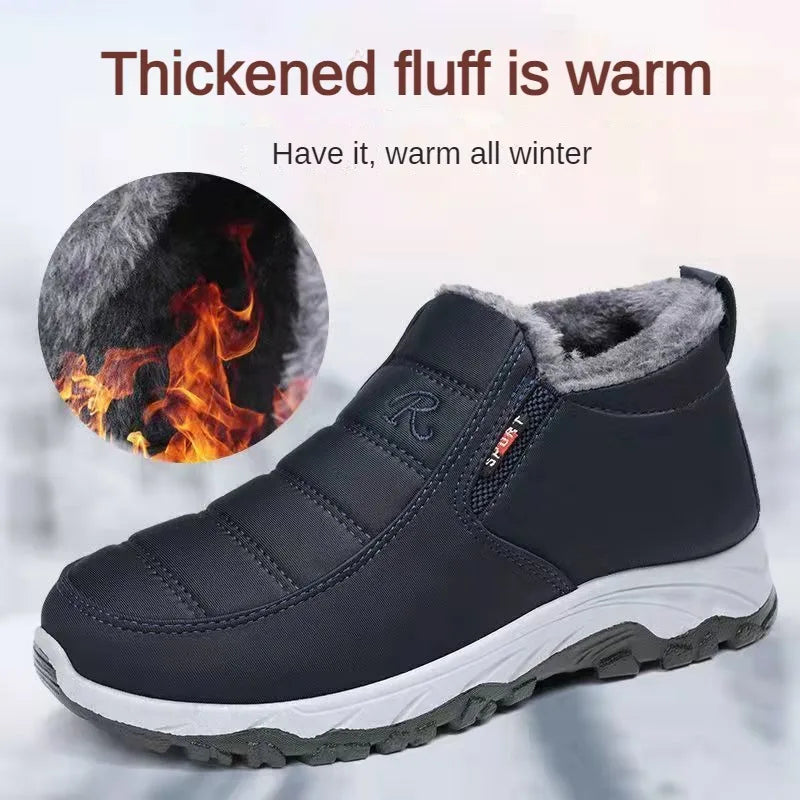 Men's Winter Casual Shoes – Warm Cotton, Chunky Sole