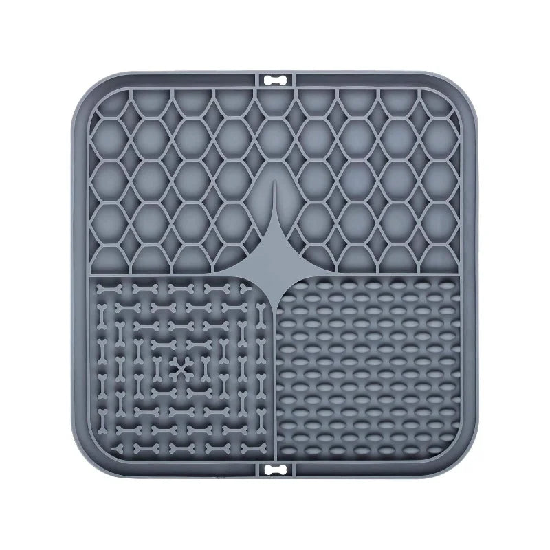 Gray car mat with textured design on a white background