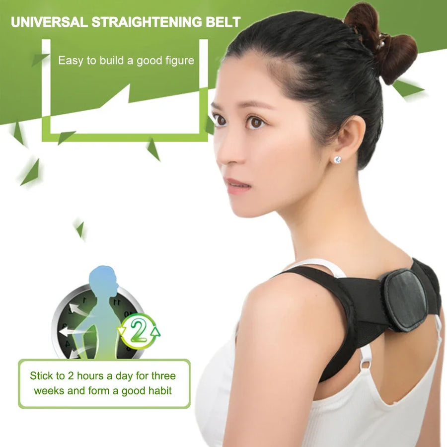 Adjustable Posture Corrector – Back Support Shoulder Belt, Straightens Spine, Corrects Posture