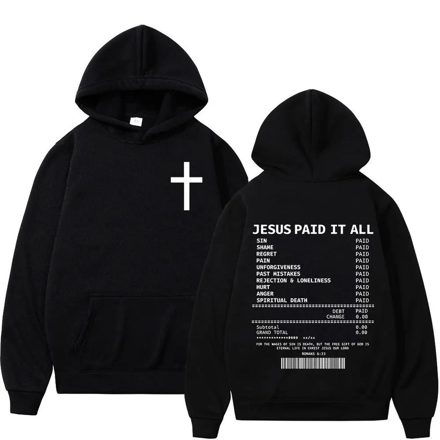 Mens casual hoodie front view