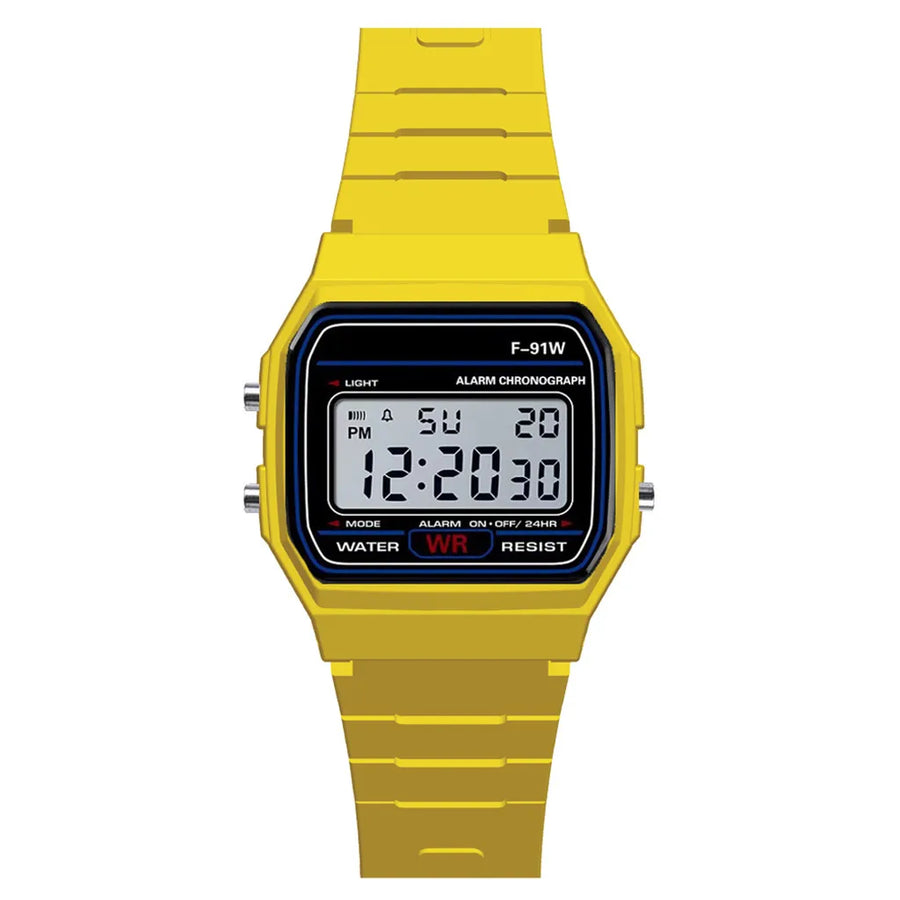 Men’s Military-Style LED Watch with Auto Date & Silicone Band