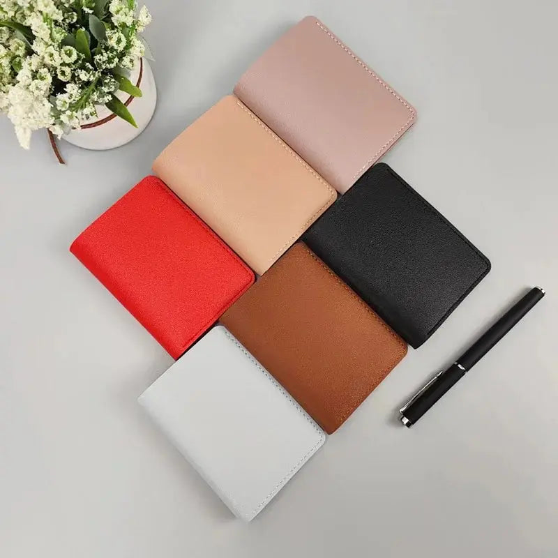 Slim PU Leather Wallet, Ultra-Thin Card Holder for Men and Women