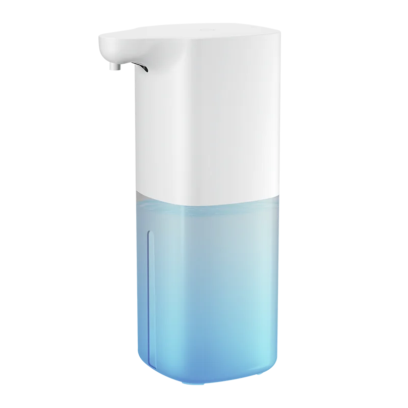 White and blue gradient automatic foaming soap dispenser on white background — touchless 350ml