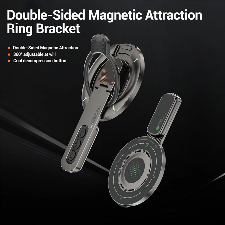 MagSafe Phone Grip Stand – 3-in-1 Magnetic Finger Ring Holder, Double-Sided Magnet