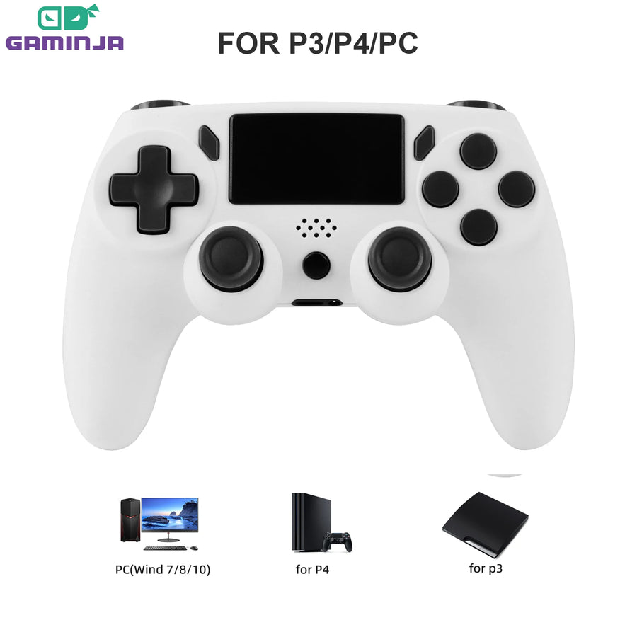 Wireless Gamepad with 6-Axis Gyroscope – PC Joystick with Touchpad, Dual Vibration for PS4/PS3/PC