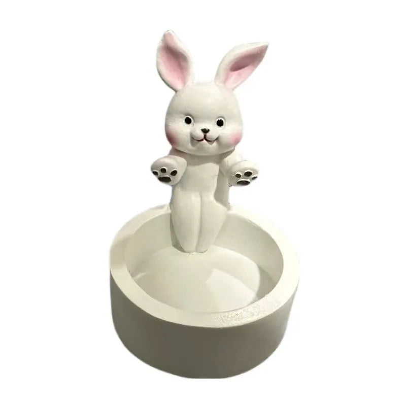 Animal Resin Candle Holder – Cat, Dog & Rabbit Styles