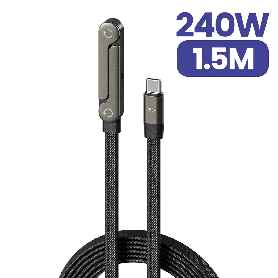 240W USB-C Fast Charging Cable – durable connector stress relief