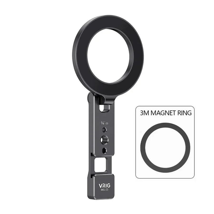 Magnetic Phone Tripod Mount – MagSafe Cold Shoe Mount with 1/4 Screw for iPhone & Android