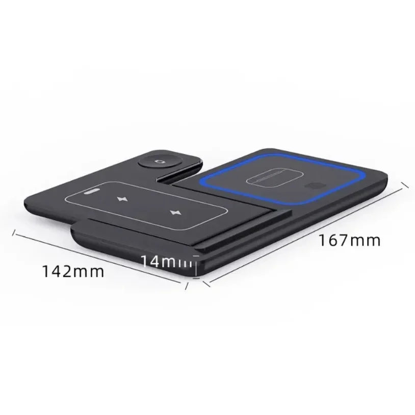 Foldable 3-in-1 Wireless Charging Station – for iPhone 17/16/15/14/13/12, iWatch & AirPods