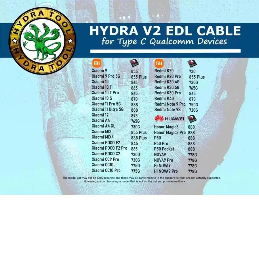 Hydra V2 EDL Pro Type-C USB Cable for Hydra Dongle, Qualcomm EDL Mode
