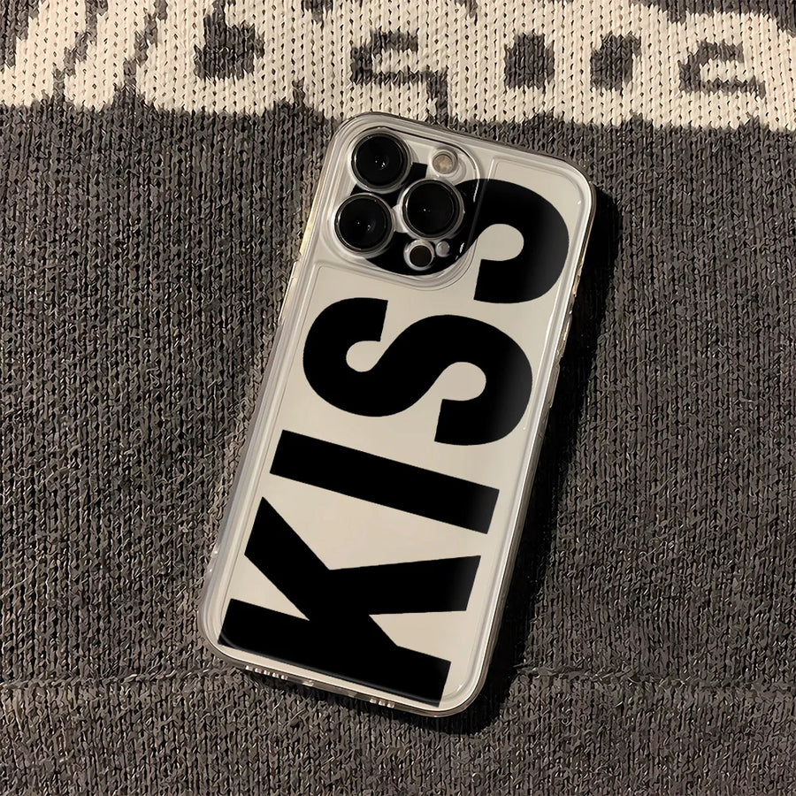 Transparent case on iPhone