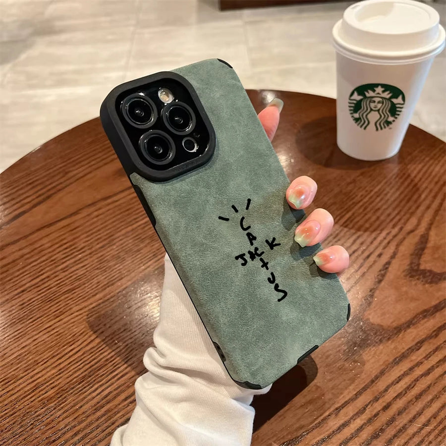Flip Leather Phone Case – for iPhone 11-16 Series, Streetwear Style