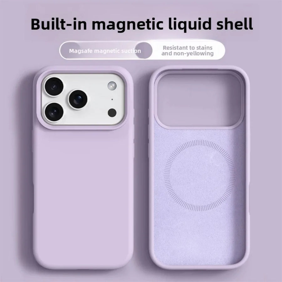 Magnetic Phone Case for iPhone 17/16 Pro Max, Liquid Silicone, MagSafe-Compatible