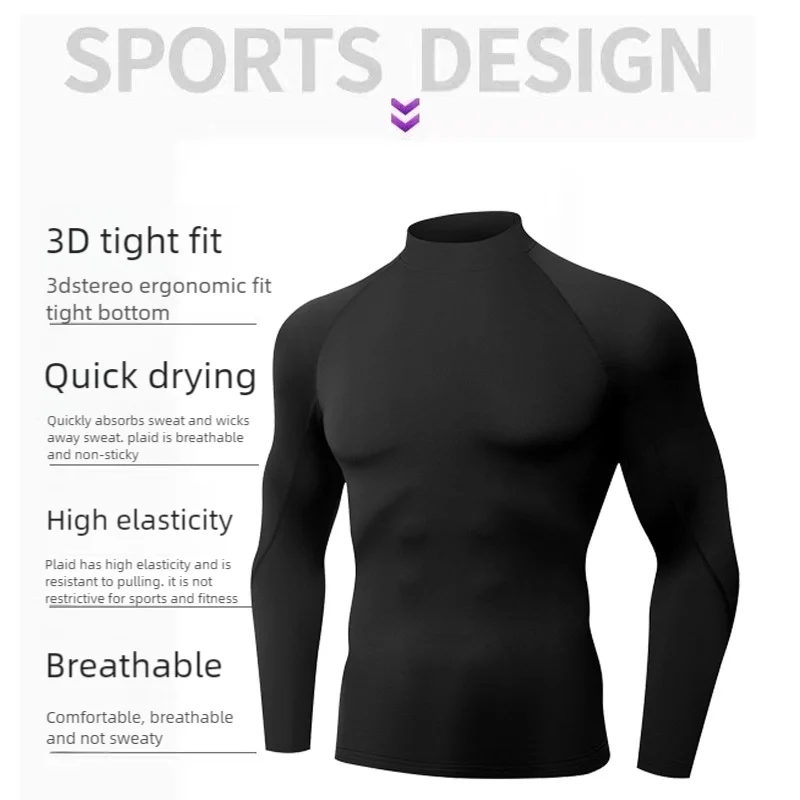 Men's Winter Thermal Shirt – Long Sleeve Turtleneck
