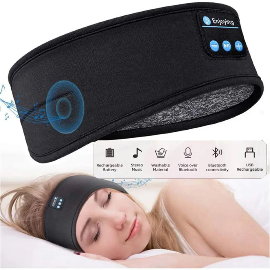 Bluetooth Sleep Headphones Headset – Wireless Headband with Eye Mask, for Running