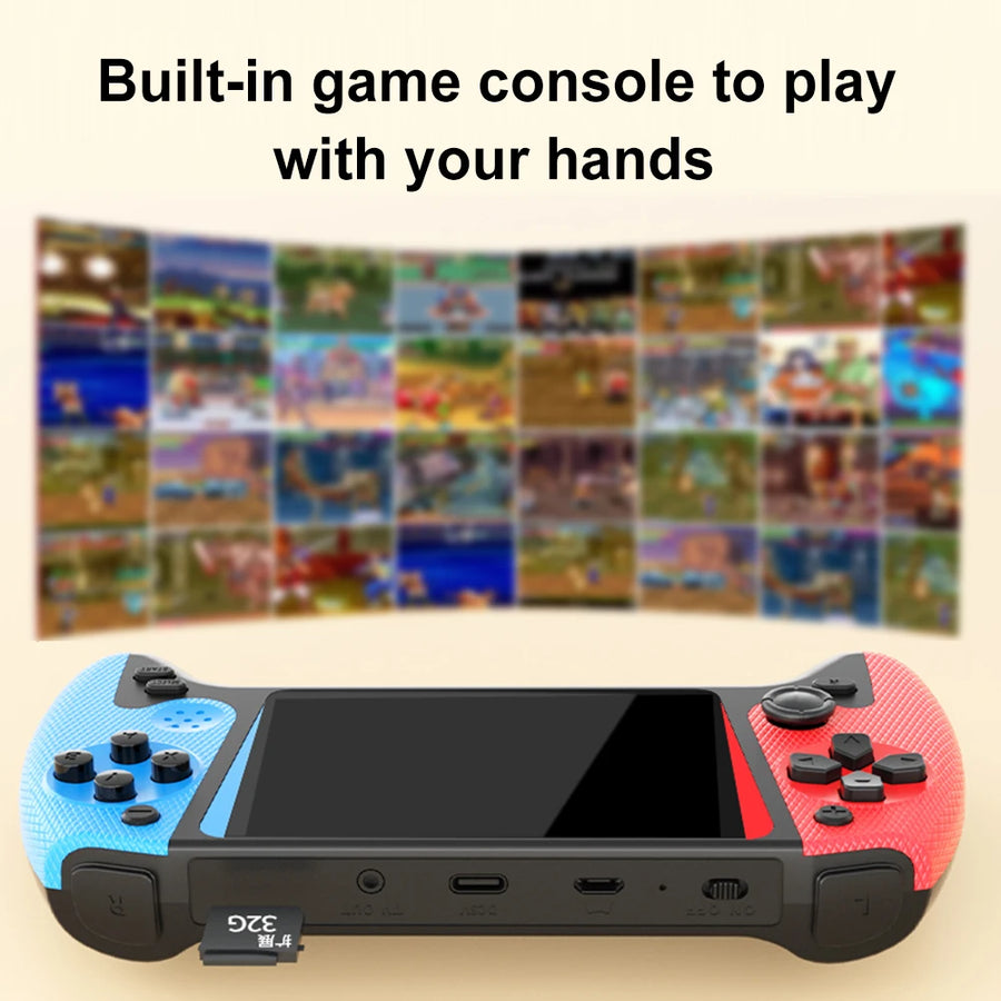 Retro Handheld Game Console, 500 Built-in Games, 3.5-Inch LCD, TV Output