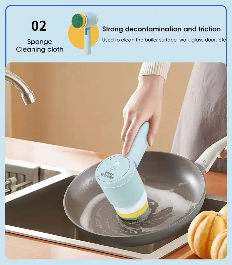 Cordless Electric Spin Scrubber, 5-in-1, for Bathroom Tile and Kitchen