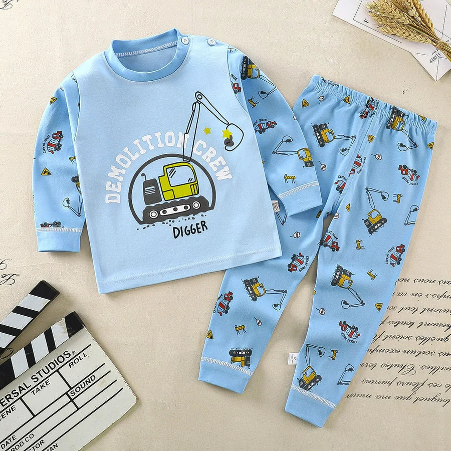 Kids' Cotton Clothing Set – Autumn/Winter for Boys & Girls