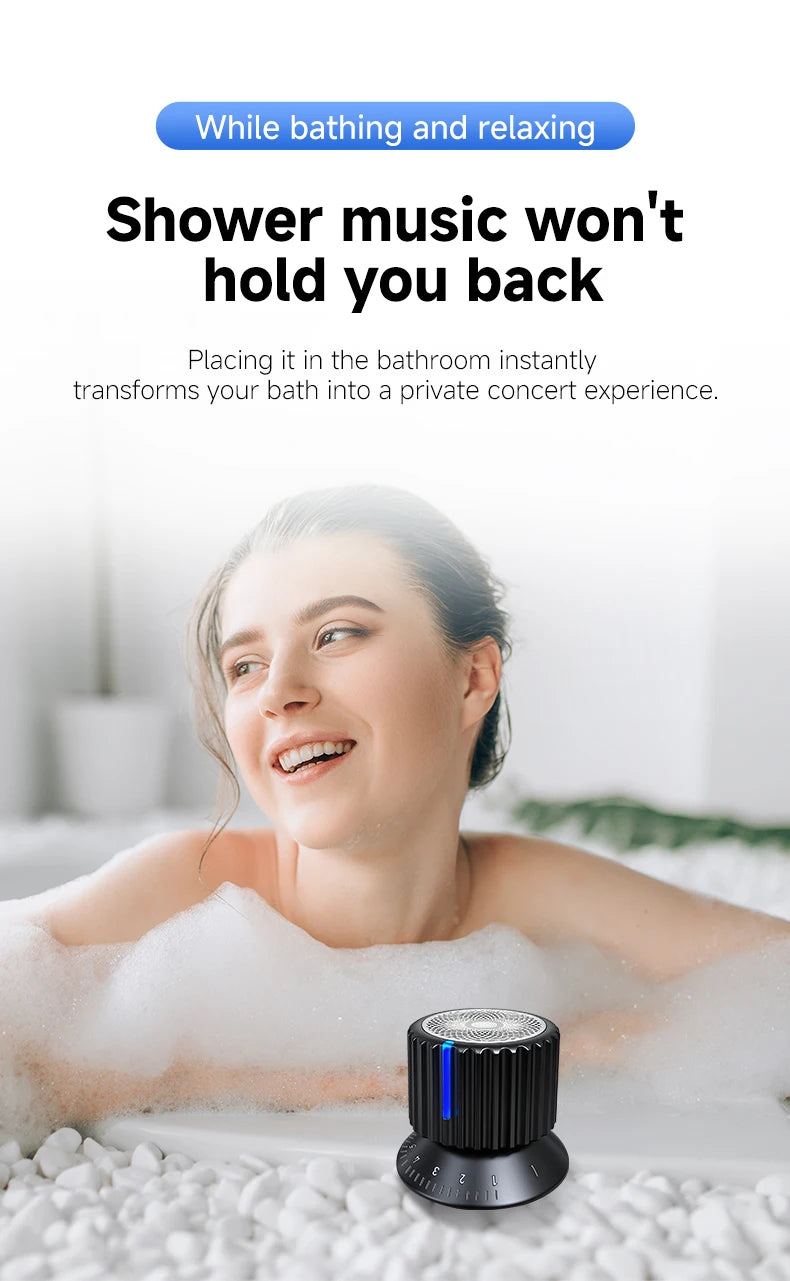 Portable Magnetic Bluetooth Speaker – Waterproof, Stereo Surround Sound with Subwoofer