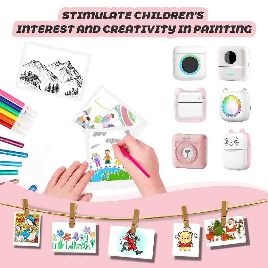 Mini Portable Printer Thermal Paper HD 57*25mm Universal Self-adhesive Roll Paper Label Sticker For Phone Printing Picture Photo UpTrend Deals