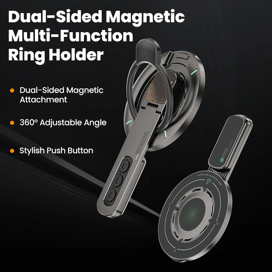Magnetic Phone Stand for Desk – Double-Sided Rotating Holder for iPhone 17/16, MagSafe