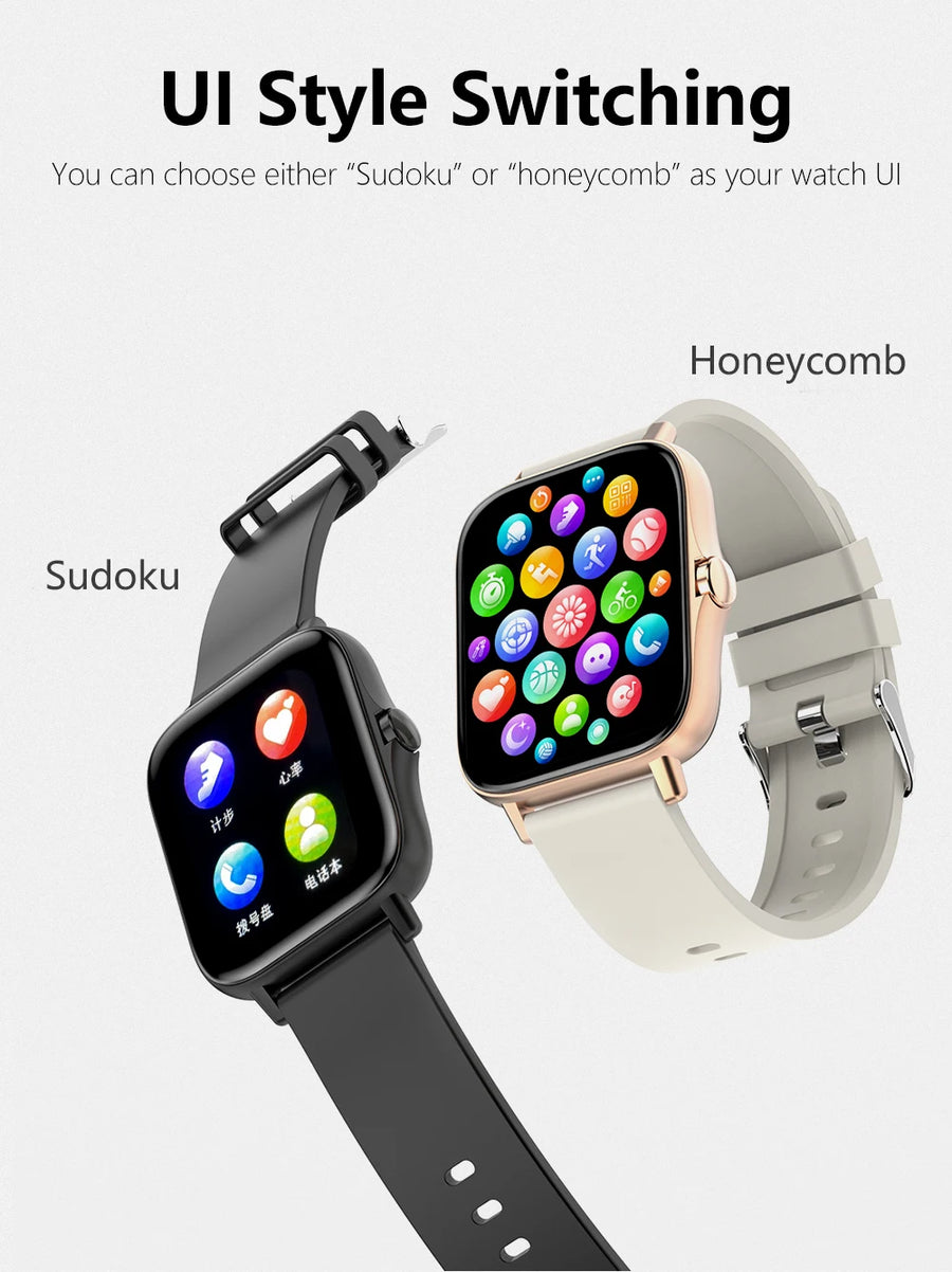 Multifunction Smart Watch, Message Reminder, Music Control, Sports Tracking