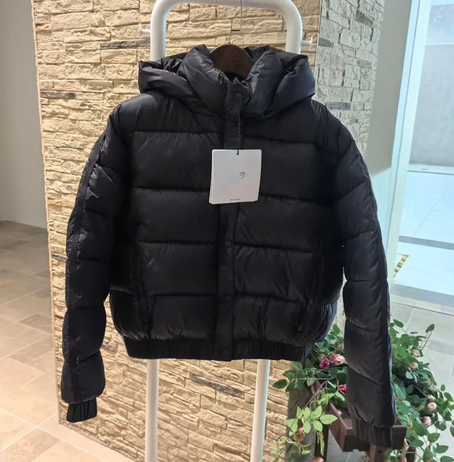 White Winter Jacket for Women – Hooded Thick Warm Padded Coat